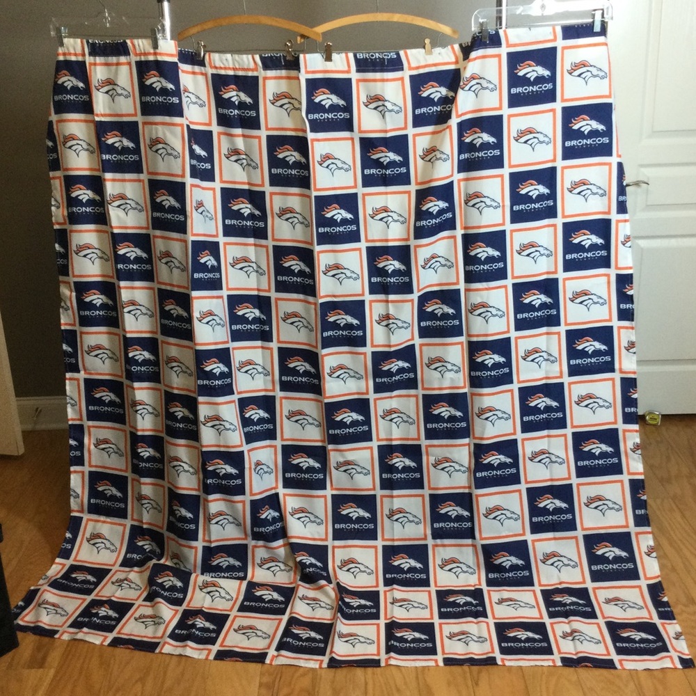 NFL Denver Broncos Logo Shower Curtain - Navy & Orange
